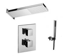 Set de douche complète avec: pommeau de douche rectangulaire à cascade (code COMPOSIZIONE_2VIE)