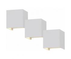 Lot de 3 appliques LED propriété éclairage effet spots orientables