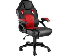 Chaise gamer MIKE - chaise de bureau, fauteuil de bureau, siege de bureau - noir/rouge