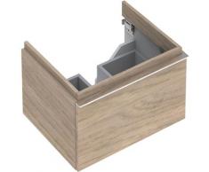 iCon Meuble sous-lavabo 840260 595x240x240x477 mm, Alpine poli brillant, Coloris: Chêne naturel /
