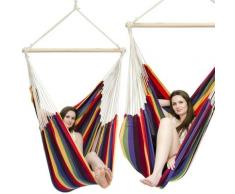 Amanka - Fauteuil Suspendu pour asseoir 2 personnes Hamac 185x130cm chaise 100% coton balançoire