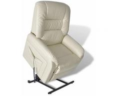 Helloshop26 - Fauteuil chaise siège lounge design club sofa salon inclinable électrique similicuir