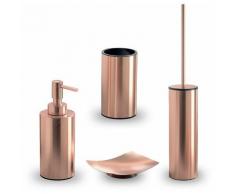 Kiamami Valentina - SET 4 PIÈCES D'ACCESSOIRES DE SALLE DE BAINS À POSER COULEUR CUIVRE | COPPER