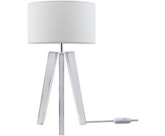 Lampadaire Lampe De Bureau Pied Vintage Lampe LED Salon Style Scandinave E27 Blanc (Ø28 cm), Lampe