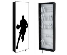 SWIVBOX | Armoire à chaussures porte pivotante 190x63.6x18 cm | 5 étagères | Impression UV | Meuble