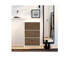 Meuble a Chaussures Triplex - Gain de place, porte-chaussures - avec portes - de l'entree, du
