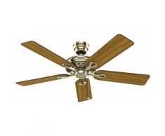 Ventilateur de plafond SAVOY - Ø hélice 1320 mm - rosier / chêne / laiton poli