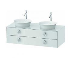 Duravit White Tulip, meuble-lavabo suspendu, largeur 1300 x profondeur 550mm, avec 2 tiroirs, avec