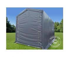 Tente de Stockage Tente Abri PRO XL Abri bateau 3,5x8x3,3x3,94m, PE, Gris