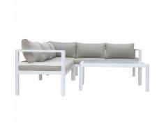 Salon de jardin design gris foncé avec table basse TONIGHT