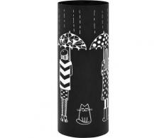 Porte-parapluie Femmes Acier Noir