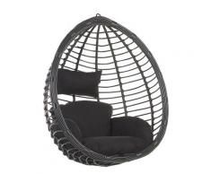 Beliani - Fauteuil suspendu en rotin noir TOLLO