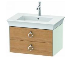 Duravit White Tulip, meuble-lavabo suspendu, largeur 684 x profondeur 458mm, avec 2 tiroirs, avec