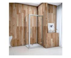 OCEAN Cabine de douche 100x90x185cm en 6mm verre securit insinstallation en angle modèle de LIPERS
