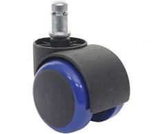 HHG - 5x roulettes pour sol dur 332, roulettes pour chaise de bureau, 150kg capacité de charge 50mm