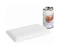 Oreiller Enfant 6 CM Confort 75X35 - Mousse a memoire de forme. Dehoussable. Ergonomique. Son