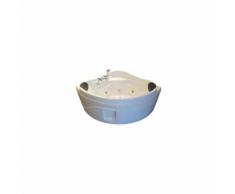 Baignoire balneo d'angle 130 x 130 hydromassante blanche