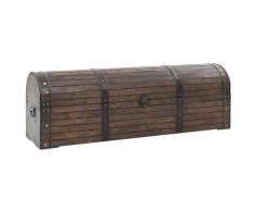 Coffre de rangement Bois massif style vintage 120 x 30 x 40 cm