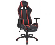 Fauteuil chaise chaise de bureau inclinable avec repose-pied rouge - Rouge