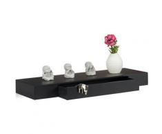 Relaxdays - Étagère murale flottante avec tiroir plateau suspendu moderne design décoration salon
