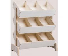 Sklum - Meuble de Rangement à Jouets en Bois Yerai Kids Bois de Pin Bois Naturel - Bois Naturel
