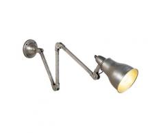 Applique industrielle en zinc à bras articulé - Mersey Qazqa Industriel, Rustique Luminaire