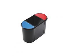 helit Corbeille à papier modulaire - TRIO, 1 grand conteneur sans couvercle, 2 petits conteneurs