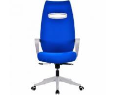 Chaise pivotante de bureau Spectra - Dossier design avec appuie-tête, bleu
