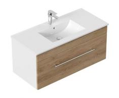 Meuble salle de bain SANTINI 100 décor chêne