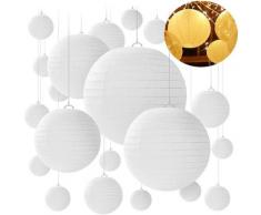 Supermarket - Lot de 20pcs, 15/20/25/30 cm Lanternes en Papier , Lampion Papier Lanterne Papier
