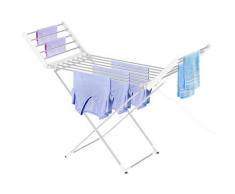 Sèche-Linge Electrique, Etendoir Pliant d'Intérieur à Etages, Classique, Blanc, Dimensions du