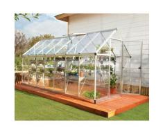 Serre de jardin HARMONY 6x14 argent - 7.9m²
