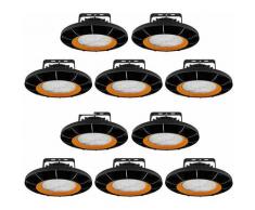 10×Anten 150W UFO Projecteur LED Dimmable Projecteur LED d'éclairage Industriel Suspension IP65