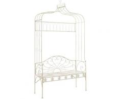 Betterlife - Banc de jardin 122 cm Fer Blanc antique9013-A