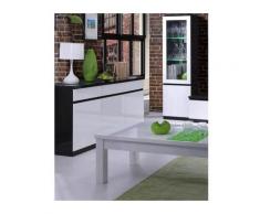 Buffet, bahut, enfilade 3 portes et 3 tiroirs FABIO. Noir et blanc laqué high gloss - Noir