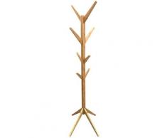 The Home Deco Factory - Porte-manteau design bois Abby - 44.5 x 44.5 x 177 - Marron