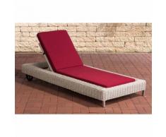 Lit de soleil exclusif Rosso 5 mm rond/blanc perle Rouge rubin