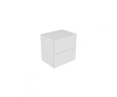 Keuco Edition 11 Buffet 31323, 2 tiroirs à casseroles, avec éclairage intérieur LED, 700 x 700 x