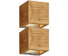 Lot de 2 appliques LED en bois DIMMABLE éclairage de salon Spots Up Down