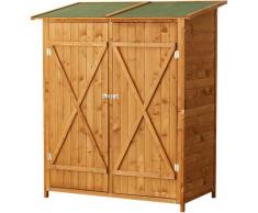 Homcom - Armoire de jardin abri de jardin remise pour outils 140L x 75l x 160H cm 2 portes verrou 2