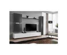 Price Factory - Ensemble de meuble pour salon mural SWITCH VIII. Meuble TV mural design, coloris