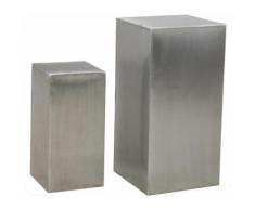 Aubry Gaspard - Sellettes carrées en zinc titanium (lot de 2)