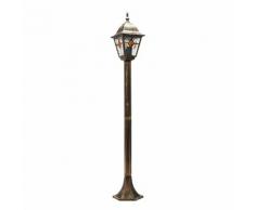 Lampadaire d'extérieur Salzburg de couleur cuivre antique au design campagnard H:103 cm - Cuivre