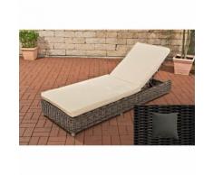 Lit de relaxation Burano rond/noir Anthracite