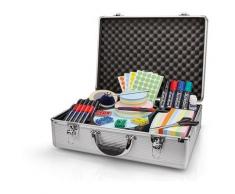 Mallette conférencier en aluminium robuste - h x l x p 170 x 470 x 340 mm - bien rempli - argent alu
