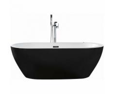 Beliani - Baignoire îlot ovale noire avec jets et LED 170 cm NEVIS