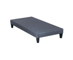OLYMPE | Sommier tapissier en kit | gris ciment | 90x200 cm