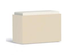 Coffre de rangement Roomy en Résine Rectangulaire 80X35 CM Ivoire