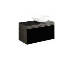 Keramag Meuble sous-lavabo Geberit Citterio 500560JJ1, avec dessus en verre et découpe pour siphon,