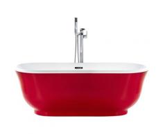 Beliani - Baignoire îlot ovale rouge 170 cm TESORO